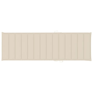 Lettino da Giardino con Cuscino Crema Legno Pino Impregnato cod mxl 19855