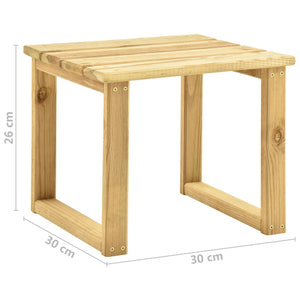 Lettino da Giardino con Tavolino Cuscino Legno Pino Impregnato cod mxl 72100