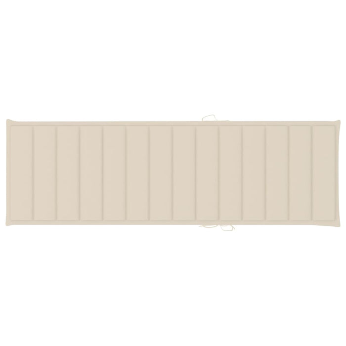 Lettino Prendisole Doppio con Cuscini Crema in Pino Impregnato cod mxl 65117