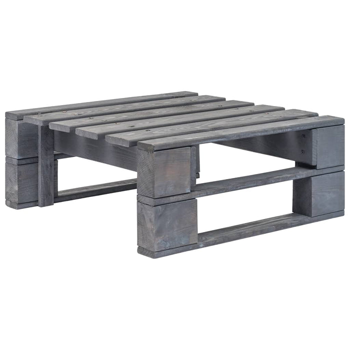 Ottomana da Giardino Pallet in Legno di Pino Impregnato Grigiocod mxl 96573