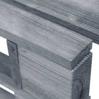 Ottomana da Giardino Pallet in Legno di Pino Impregnato Grigio 3066421