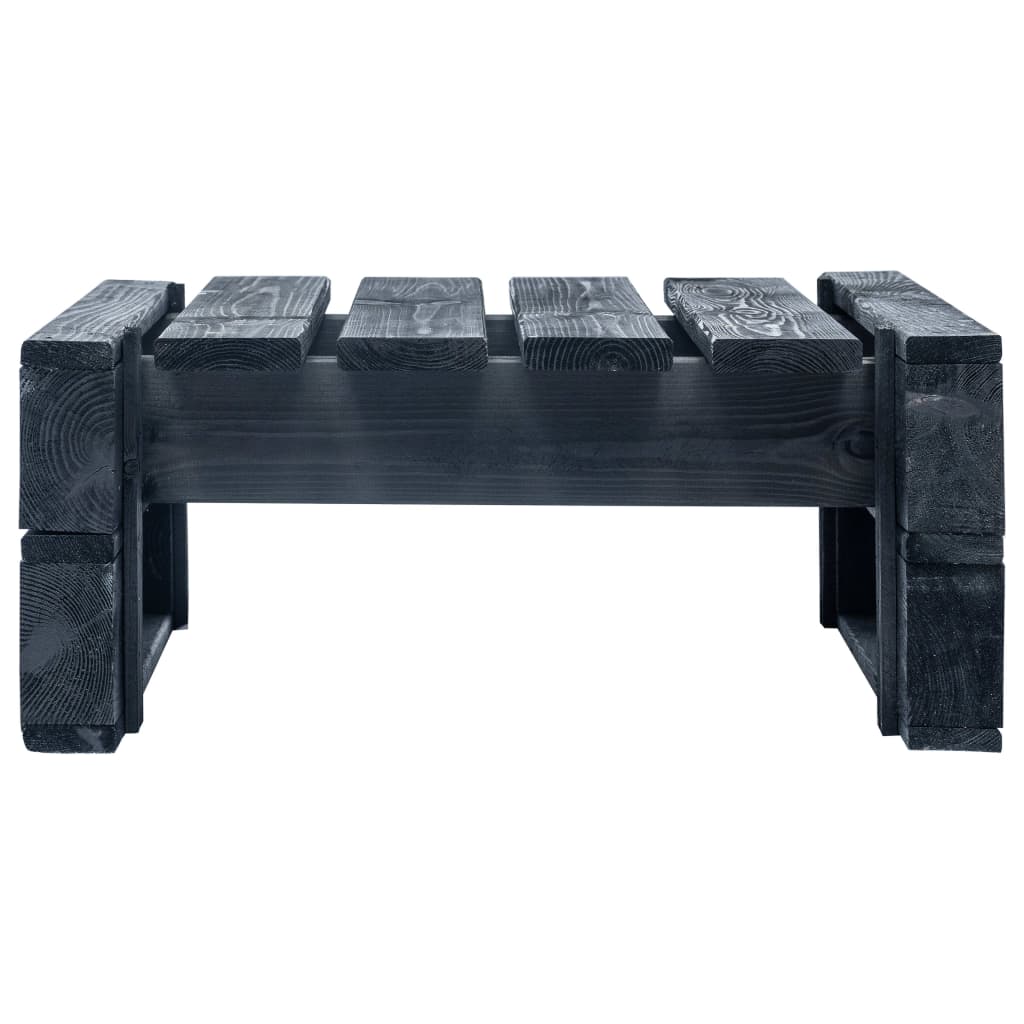 Ottomana da Giardino Pallet in Legno di Pino Impregnato Nero 3066445