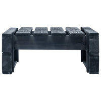 Ottomana da Giardino Pallet in Legno di Pino Impregnato Nero 3066445