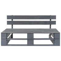Divano Centrale Giardino su Pallet Grigio Legno Pino Impregnato 3066493