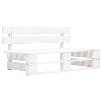 Divano Centrale Giardino su Pallet Bianco Legno Pino Impregnato cod mxl 72813