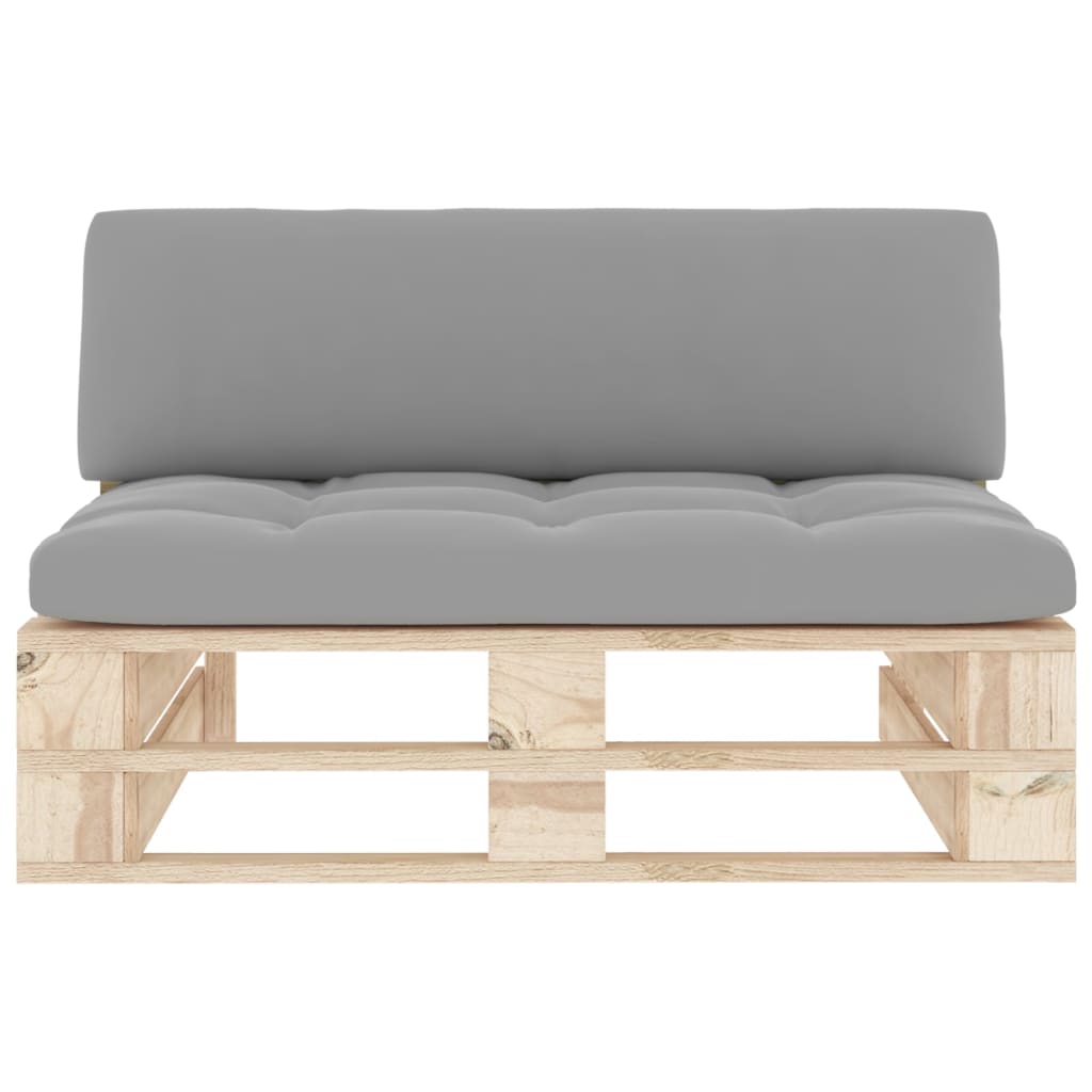 Divano Centrale Giardino su Pallet in Legno di Pino Impregnato cod mxl 54948