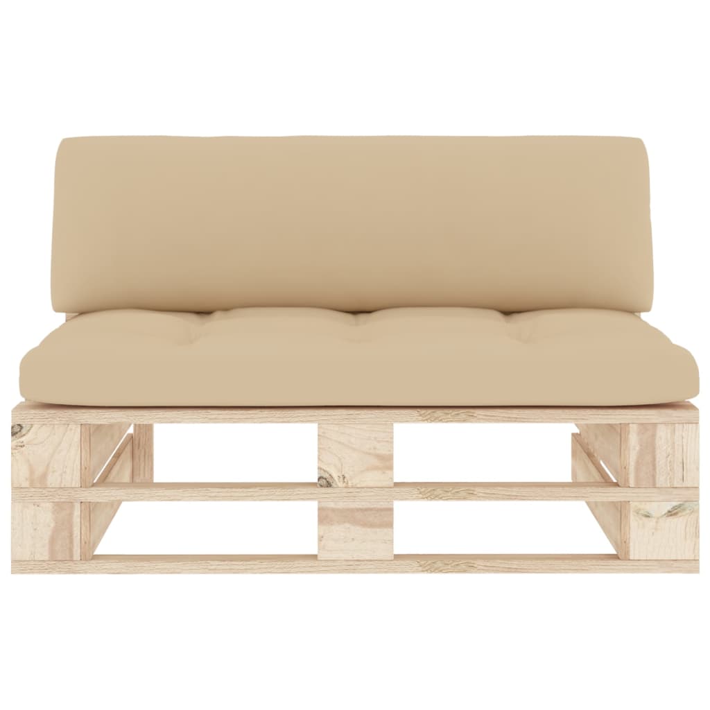 Divano Centrale Giardino su Pallet in Legno di Pino Impregnato cod mxl 54947