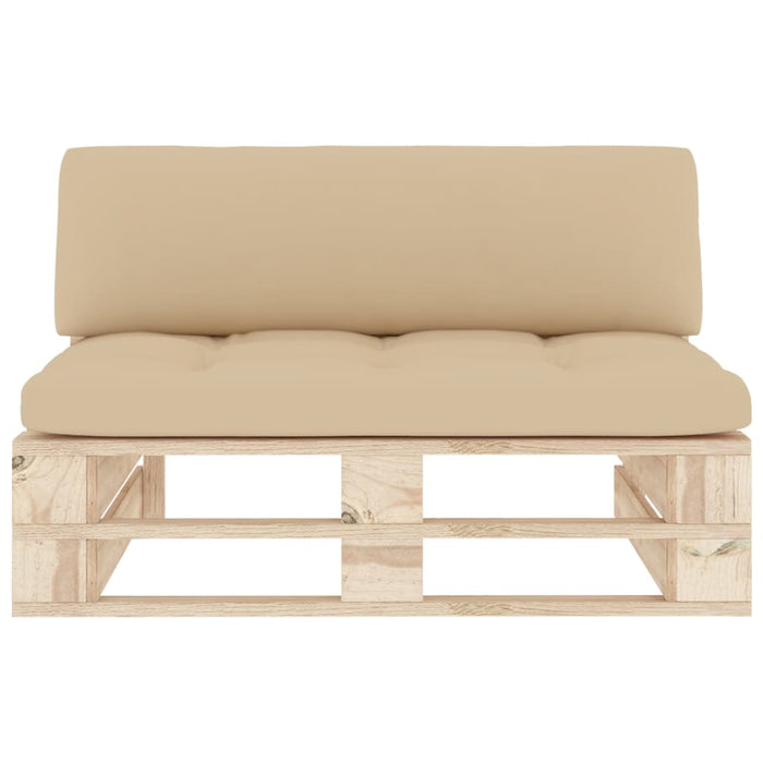 Divano Centrale Giardino su Pallet in Legno di Pino Impregnato cod mxl 54947