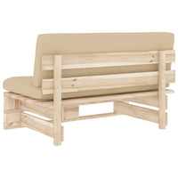 Divano Centrale Giardino su Pallet in Legno di Pino Impregnato cod mxl 54947