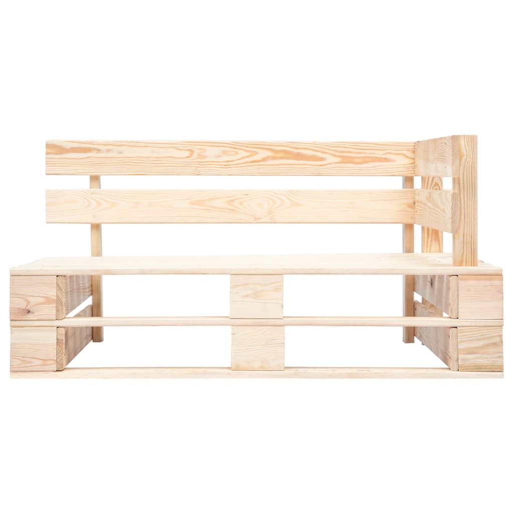 Divano Angolare da Giardino su Pallet Legno di Pino Impregnato cod mxl 54957