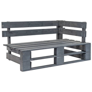Divano 2 Posti su Pallet con Cuscini Grigio in Pino Impregnato cod mxl 40672
