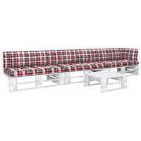 Set Divani in Pallet con Cuscini 4 pz in Pino Impregnato Biancocod mxl 126381