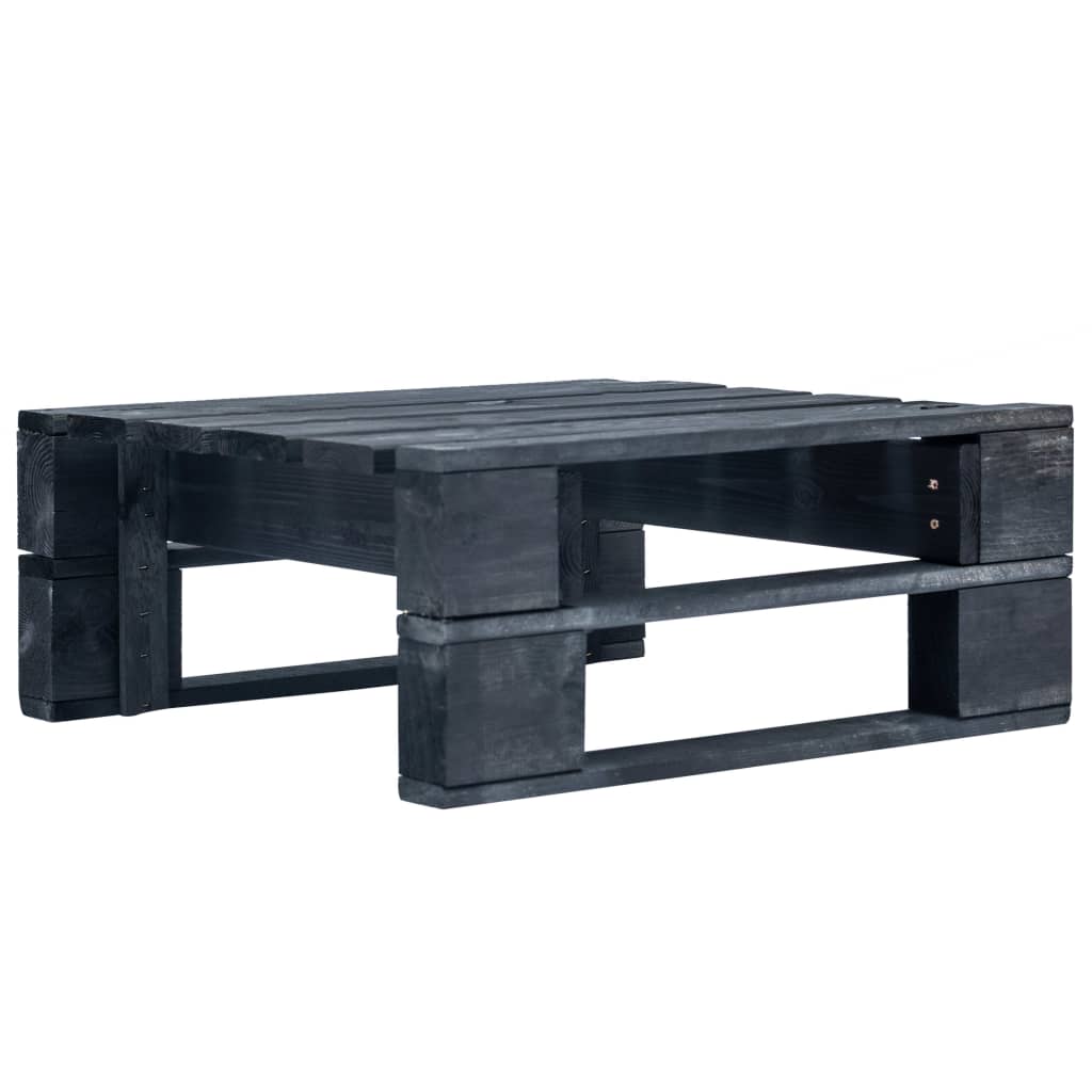 Set Divani in Pallet con Cuscini 4 pz in Pino Impregnato Nero 3066802