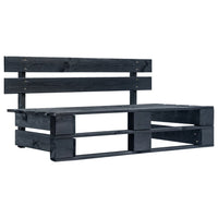 Set Divani in Pallet con Cuscini 6 pz in Pino Impregnato Nero 3066878