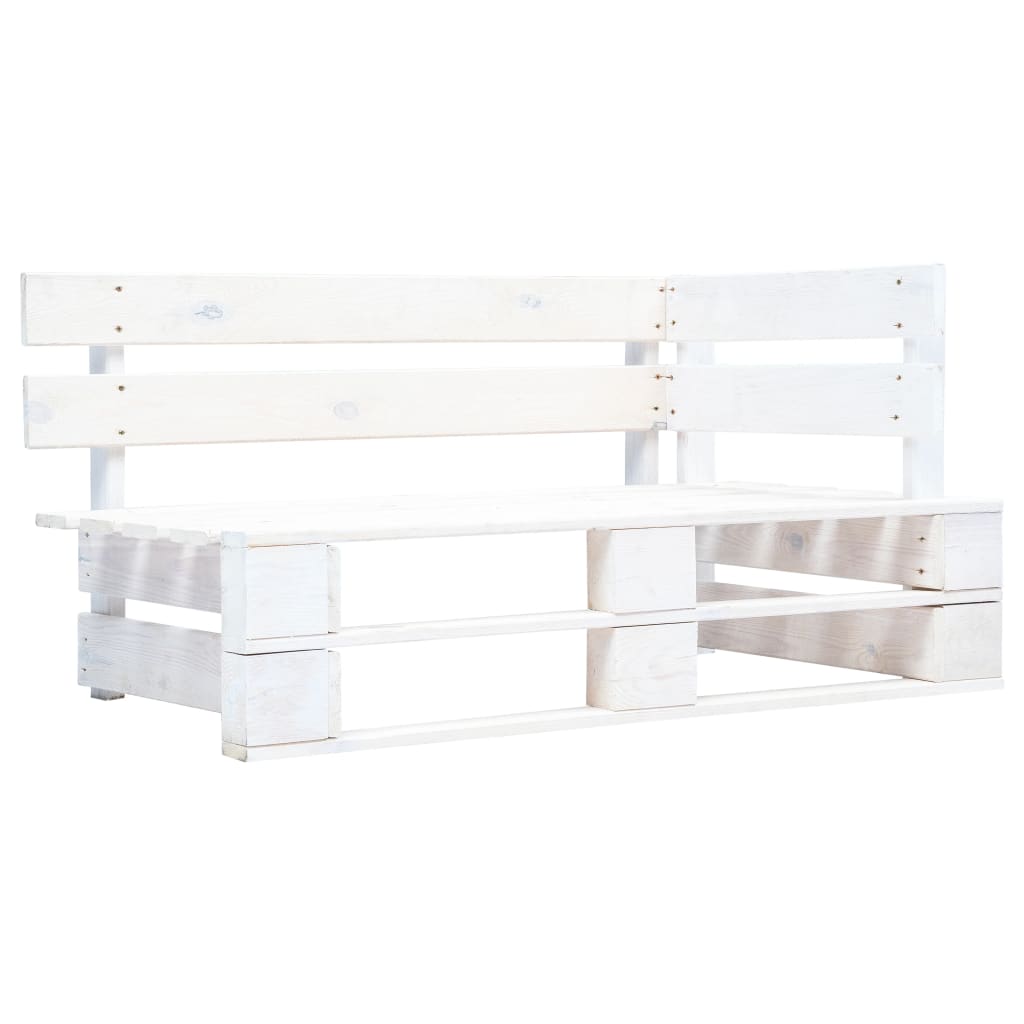 Set di Divani su Pallet 6pz e Cuscini in Pino Impregnato Bianco cod mxl 35989