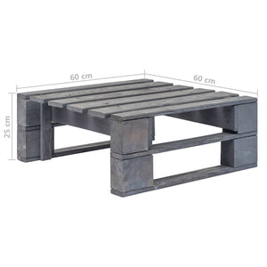 Set Divani in Pallet con Cuscini 6 pz in Pino Impregnato Grigio 3066990