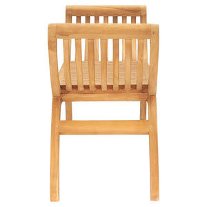 Panchina da Giardino 126 cm in Legno Massello di Teak