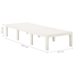 Lettino Prendisole in Plastica Bianco cod mxl 5871