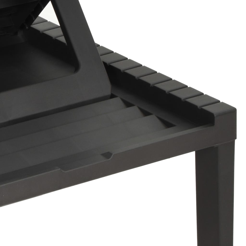 Lettino Prendisole in Plastica Antracite 315827