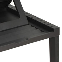 Lettino Prendisole in Plastica Antracite 315827