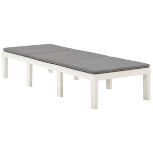 Sdraio sdraio prendisole lettino da giardino terrazza mobili da esterno con cuscino in plastica bianca 02_0012501