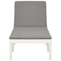 Sdraio sdraio prendisole lettino da giardino terrazza mobili da esterno con cuscino in plastica bianca 02_0012501