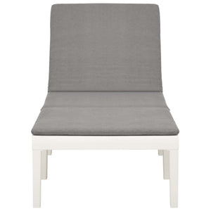 Sdraio sdraio prendisole lettino da giardino terrazza mobili da esterno con cuscino in plastica bianca 02_0012501