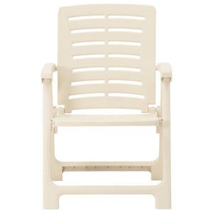 Sedie da Giardino 4 pz in Plastica Bianca 315839