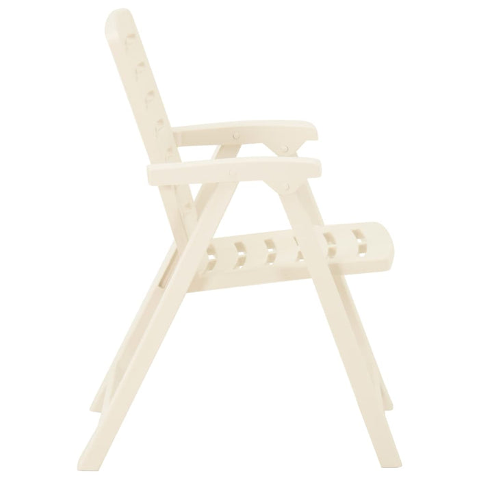 Sedie da Giardino 4 pz in Plastica Bianca 315839