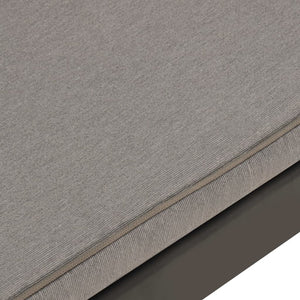 Panchina da Giardino con Cuscino in Plastica Grigia 315849