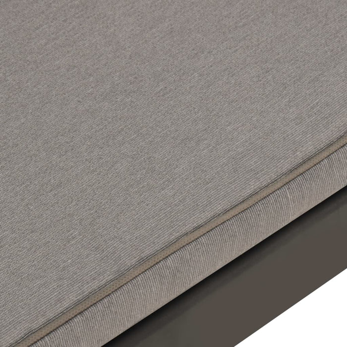 Panchina da Giardino con Cuscino in Plastica Grigia 315849