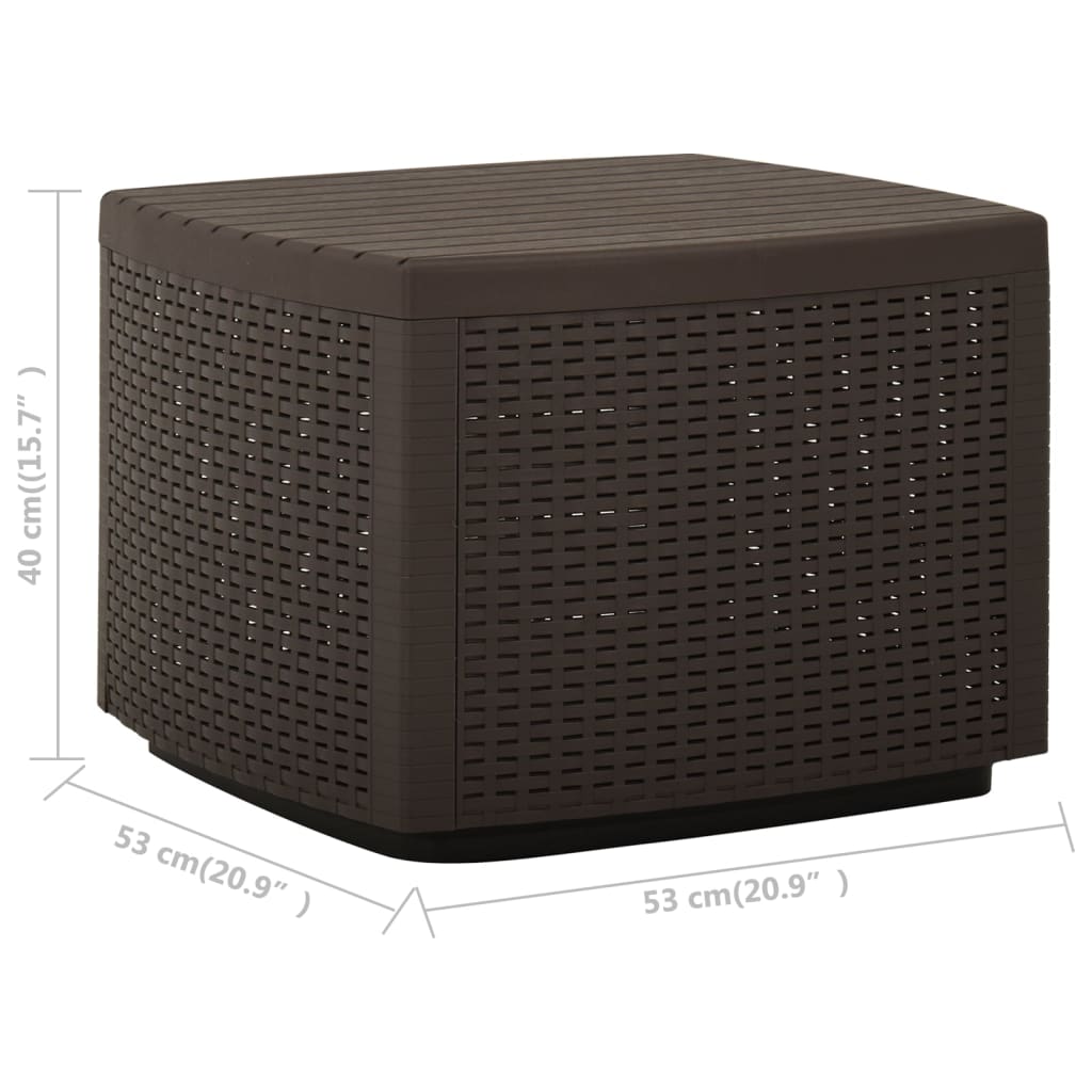 Tavolo da Giardino Mocca 53x53x40 cm in Plastica