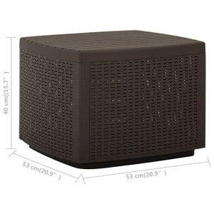 Tavolo da Giardino Mocca 53x53x40 cm in Plastica