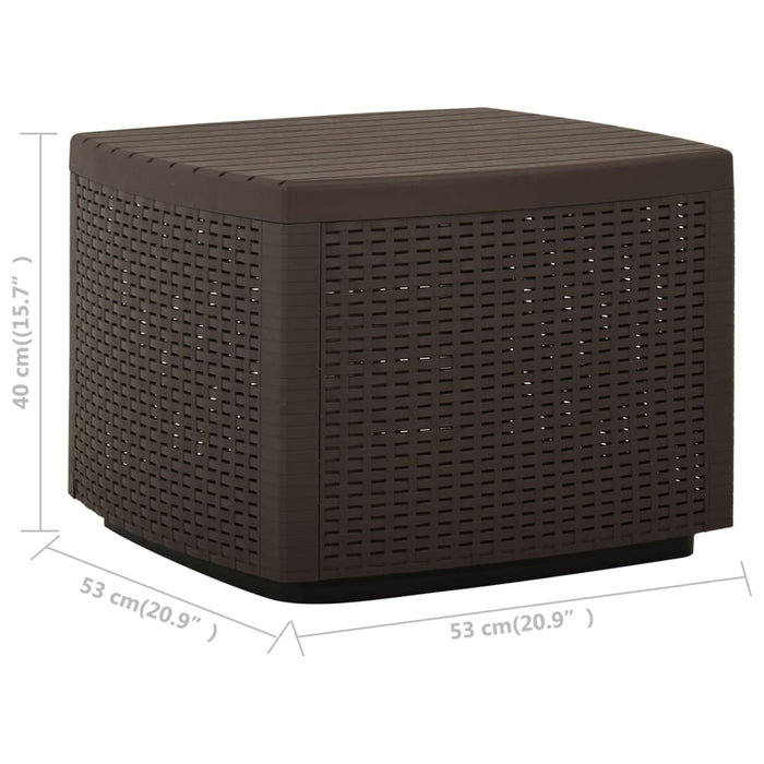 Tavolo da Giardino Mocca 53x53x40 cm in Plastica