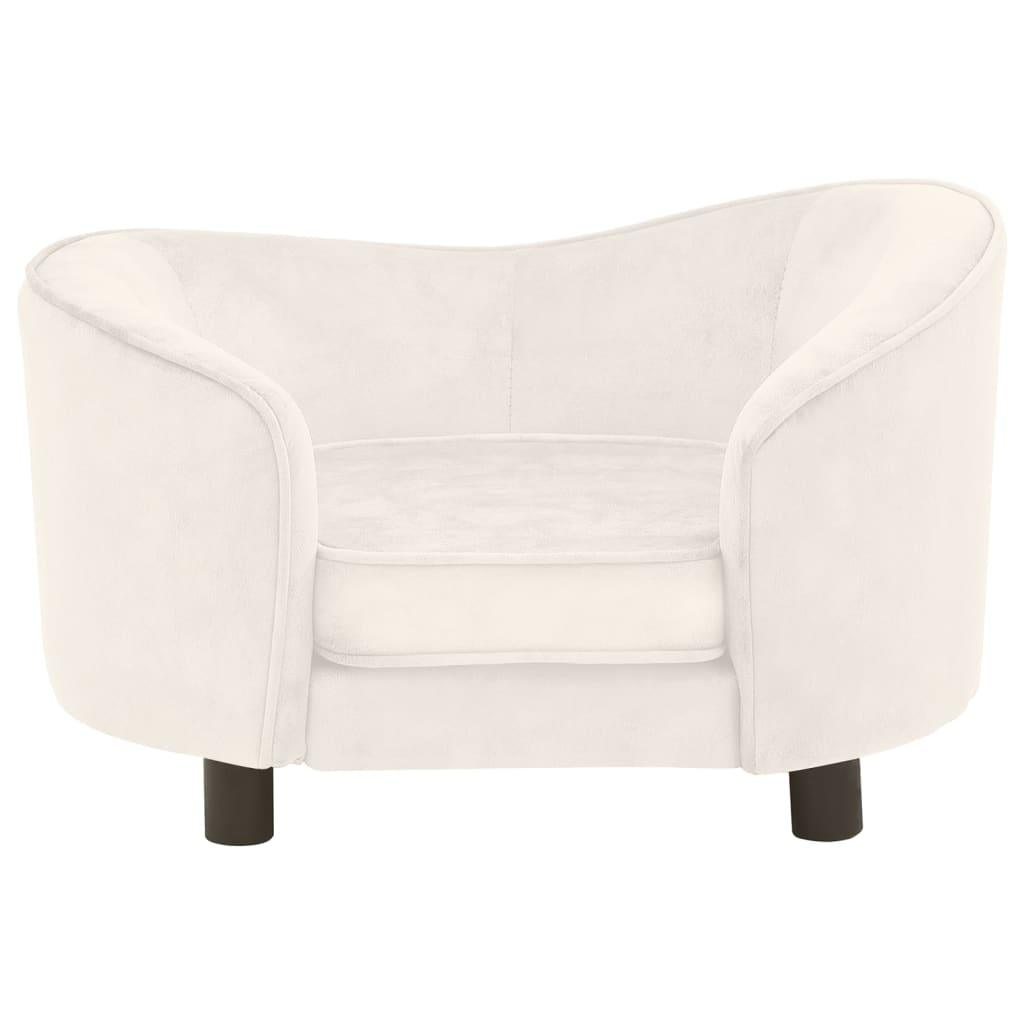 Divano per cani 69 cm peluche crema 02_0000134