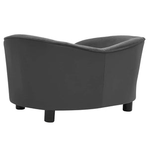 Divano per Cani Grigio Scuro 69x49x40 cm in Peluche e Similpelle 171033