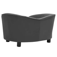 Divano per Cani Grigio Scuro 69x49x40 cm in Peluche e Similpelle 171033