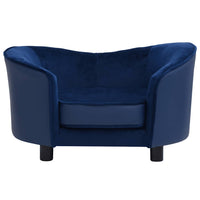 vidaXL Divano per Cani Blu 69x49x40 cm in Peluche e Similpelle