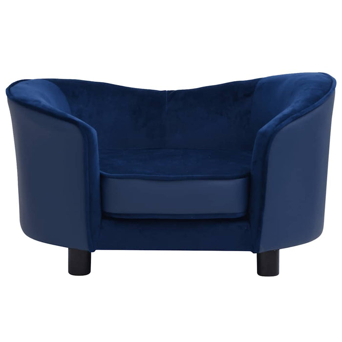 vidaXL Divano per Cani Blu 69x49x40 cm in Peluche e Similpelle