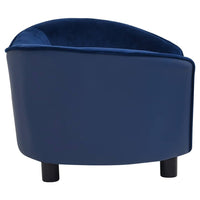 vidaXL Divano per Cani Blu 69x49x40 cm in Peluche e Similpelle