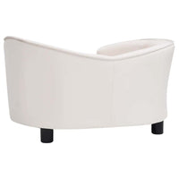 vidaXL Divano per Cani Crema 69x49x40 cm in Peluche e Similpelle