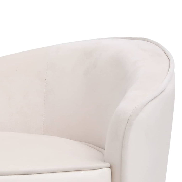 vidaXL Divano per Cani Crema 69x49x40 cm in Peluche e Similpelle