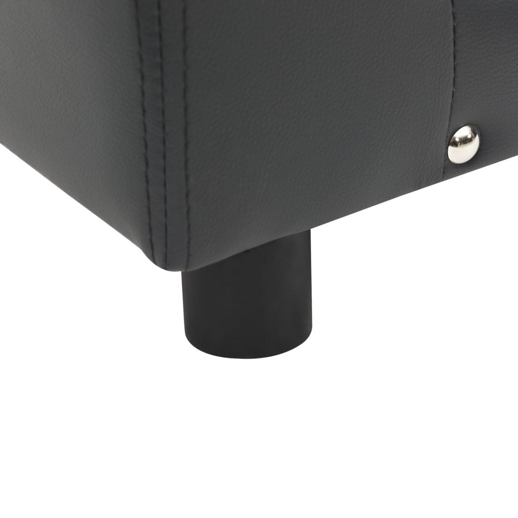 Divano per cani 81 cm in peluche e sintetico grigio scuro 02_0000172