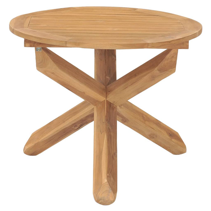 Tavolo da Pranzo da Giardino Ã˜90x75cm in Legno Massello di Teak cod mxl 34109