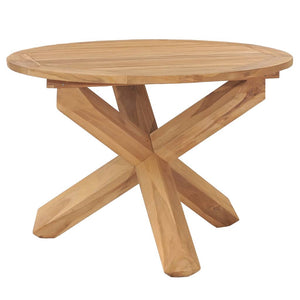 Tavolo da Pranzo da Giardino Ã˜110x75 cm Legno Massello di Teak