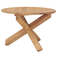 Tavolo da Pranzo da Giardino Ø110x75 cm in Massello di Teak 316169