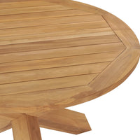 Tavolo da Pranzo da Giardino Ã˜110x75 cm Legno Massello di Teak