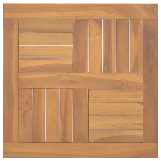 Piano Tavolo Quadrato 50x50x2,5 cm in Legno Massello di Teak 316156
