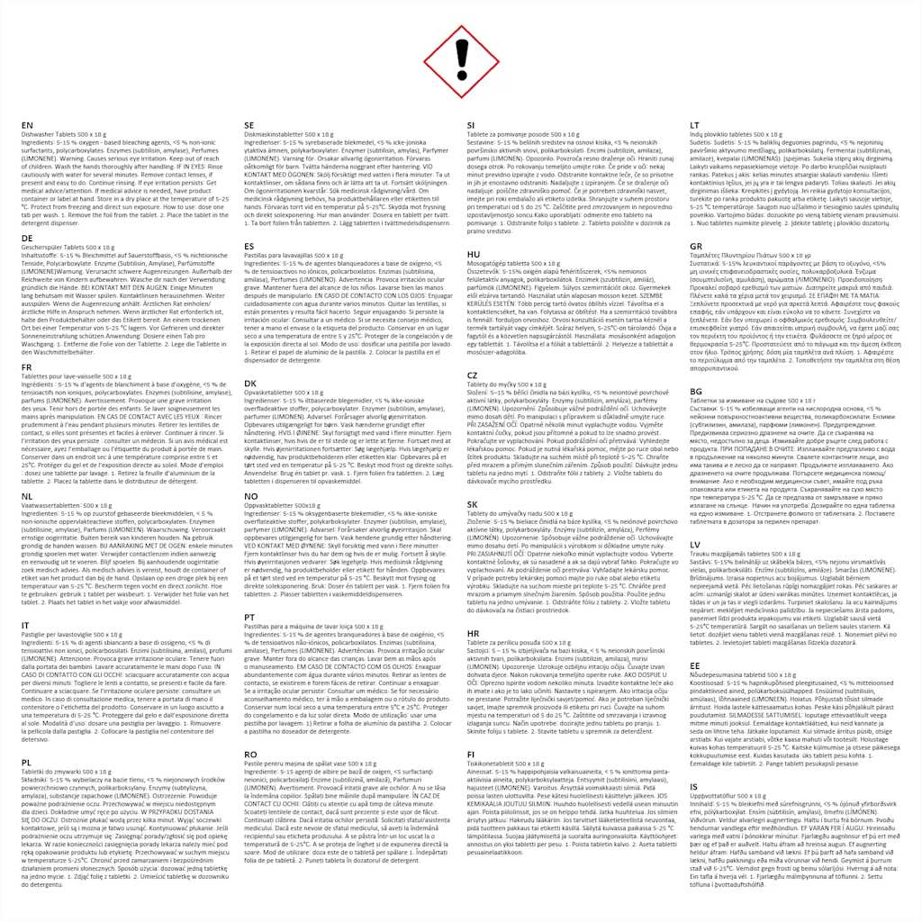 Detersivo in Capsule per Lavastoviglie 12in1 1000 pz 18 kg 3067596