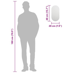 Specchio-Specchio Decorativo 40x20 cm in Vetro